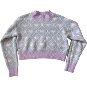 Multi-Colores Sweater Knit Crop